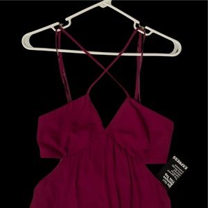 EXPRESS NWT 100% Polyester Strappy Magenta Dress Size 4